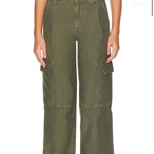 AGOLDE Olive Green Cargo Wide Leg Pants